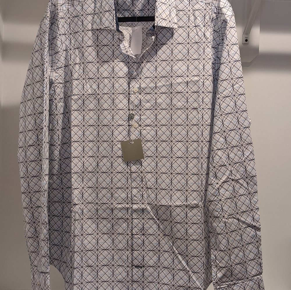 Black & White Mens Dress Shirt